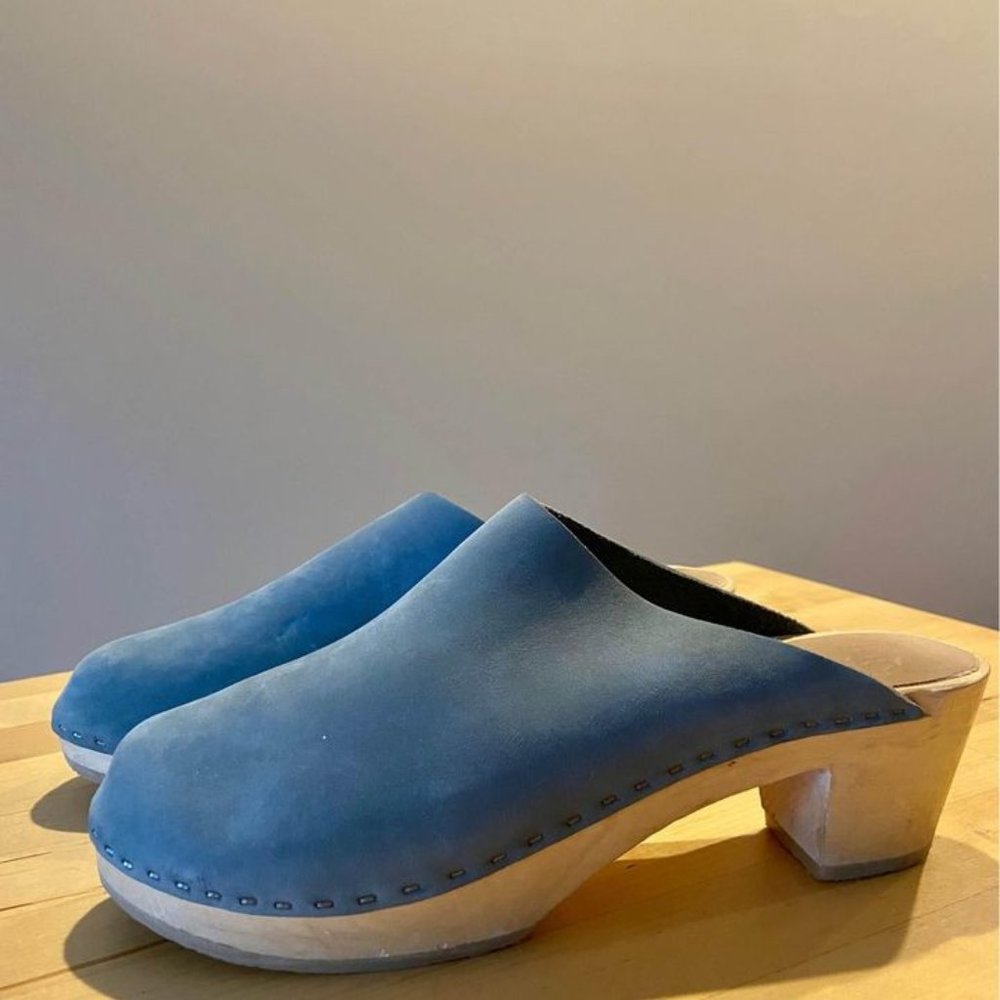 Bryr handmade leather clog, womens sz 9